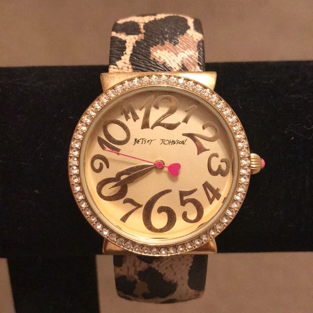 Betsey Johnson Leopard Cuff Watch